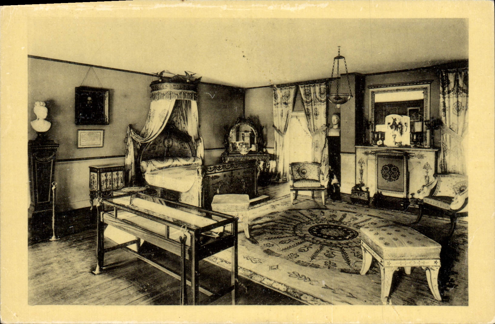 VINTAGE POSTCARD Castle De Malmaison Pieces of furniture and memories of king Joseph