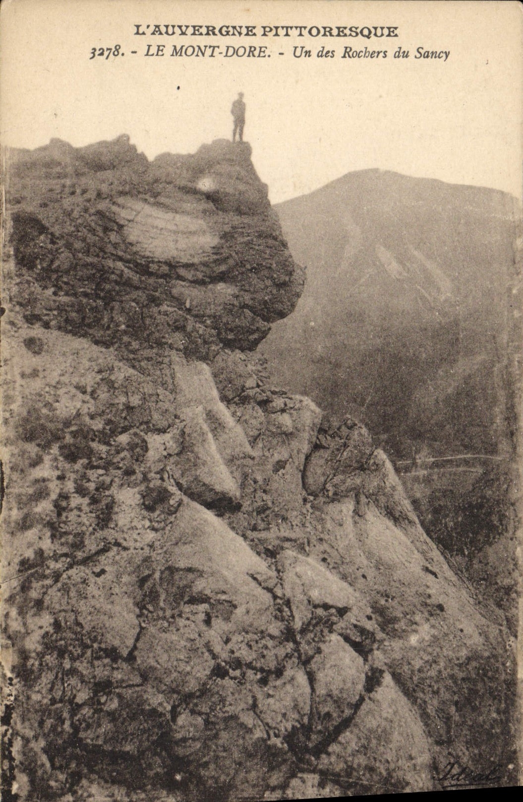 VINTAGE POSTCARD Massif Of the Mount Gilds One Of the Rocks Of Sancy