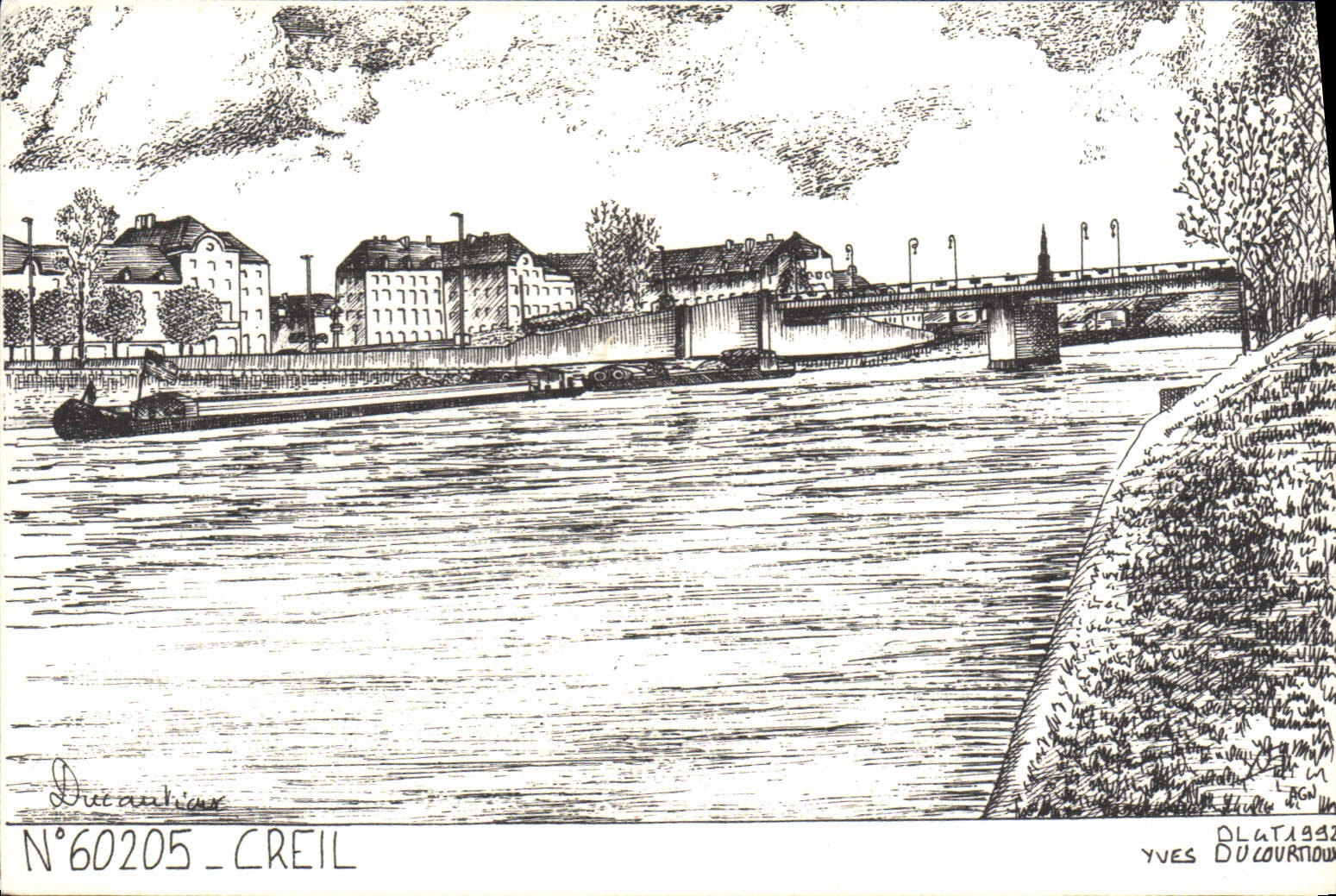 CPM Creil Bateau Peniche