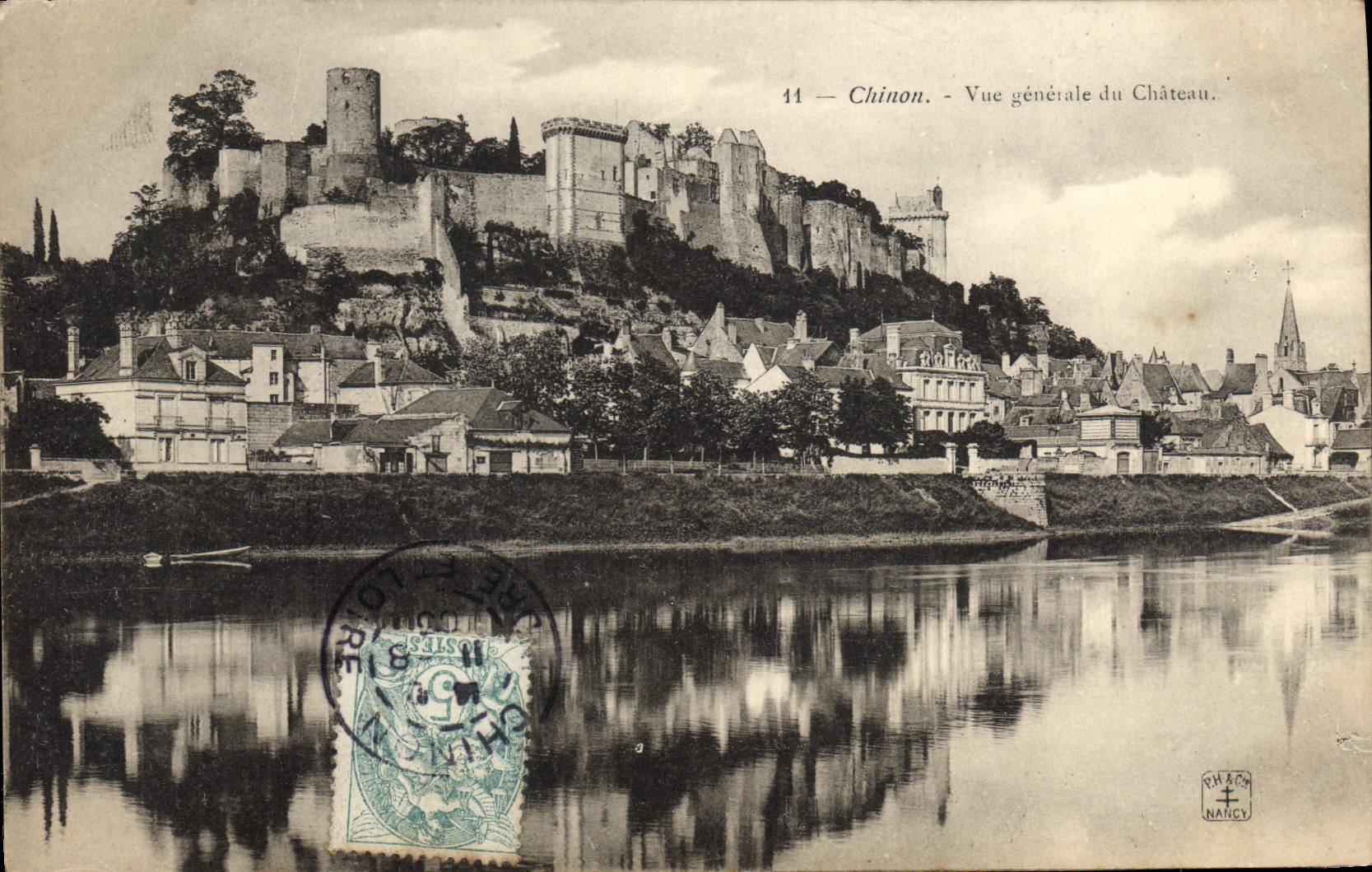 VINTAGE POSTCARD Chinon View Of the Castle