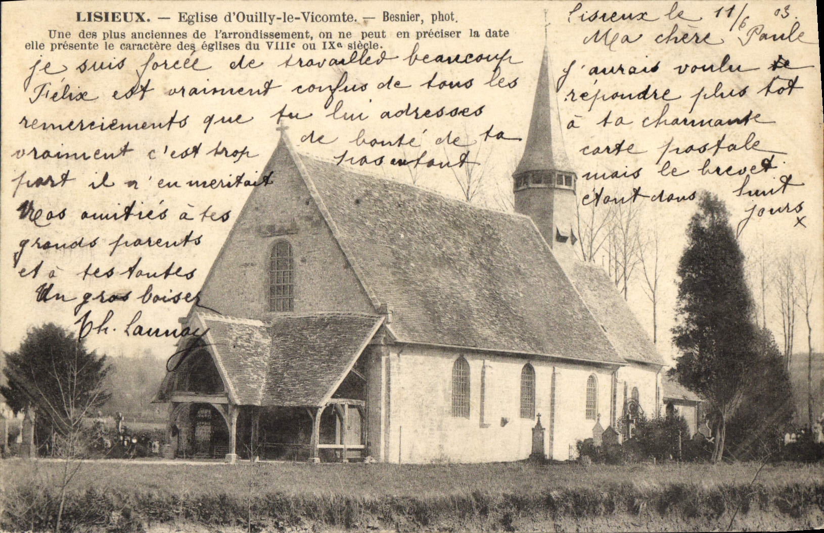 CPA Lisieux Eglise d'Ouilly le Vicomte