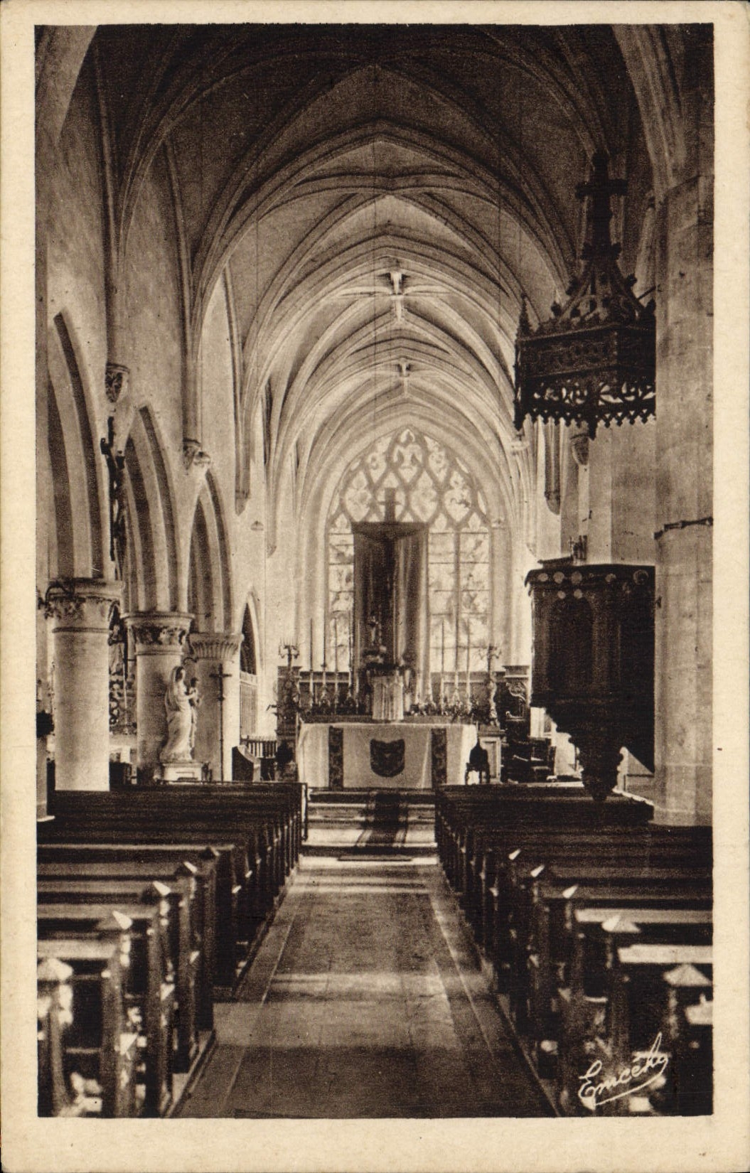 CPA Jarze Interieur De I'Eglise Partie Haute de l'eglise