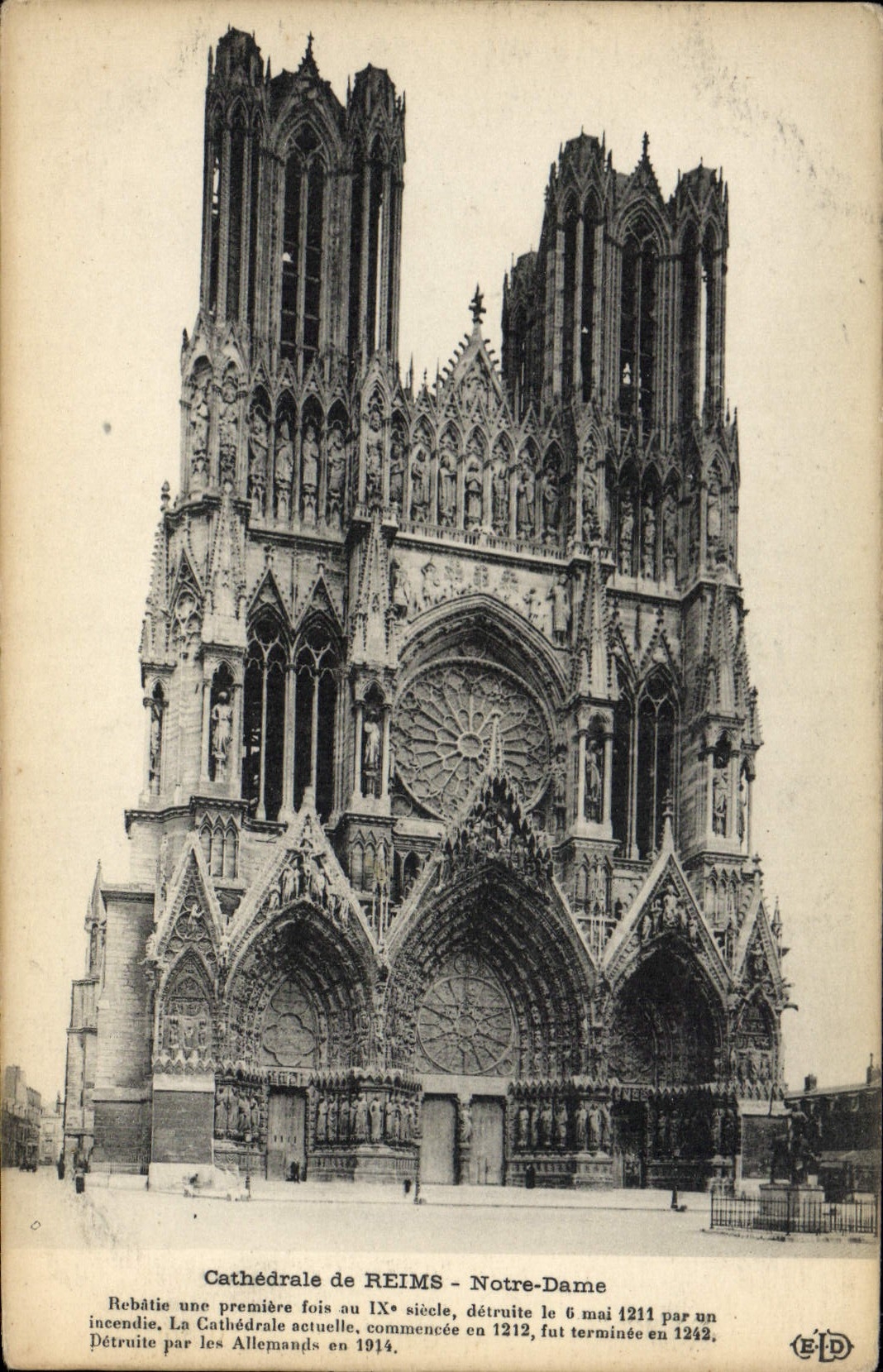 CPA Cathedrale De Reims Notre Dame