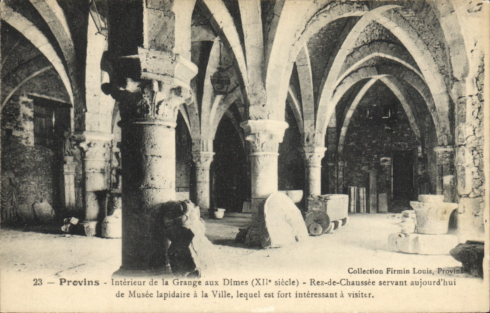 VINTAGE POSTCARD Interior Provinsn of the barn to the dimes REz of roadway Museum of the city