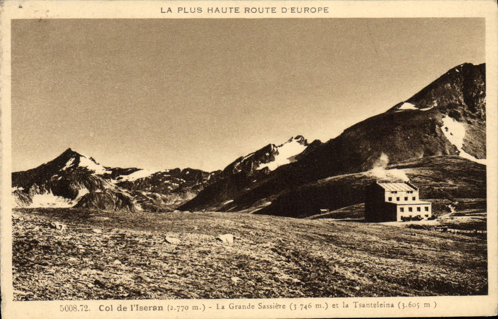 CPA Col De I'Iseren La Grand Sassiere Et La Tsaneteleina