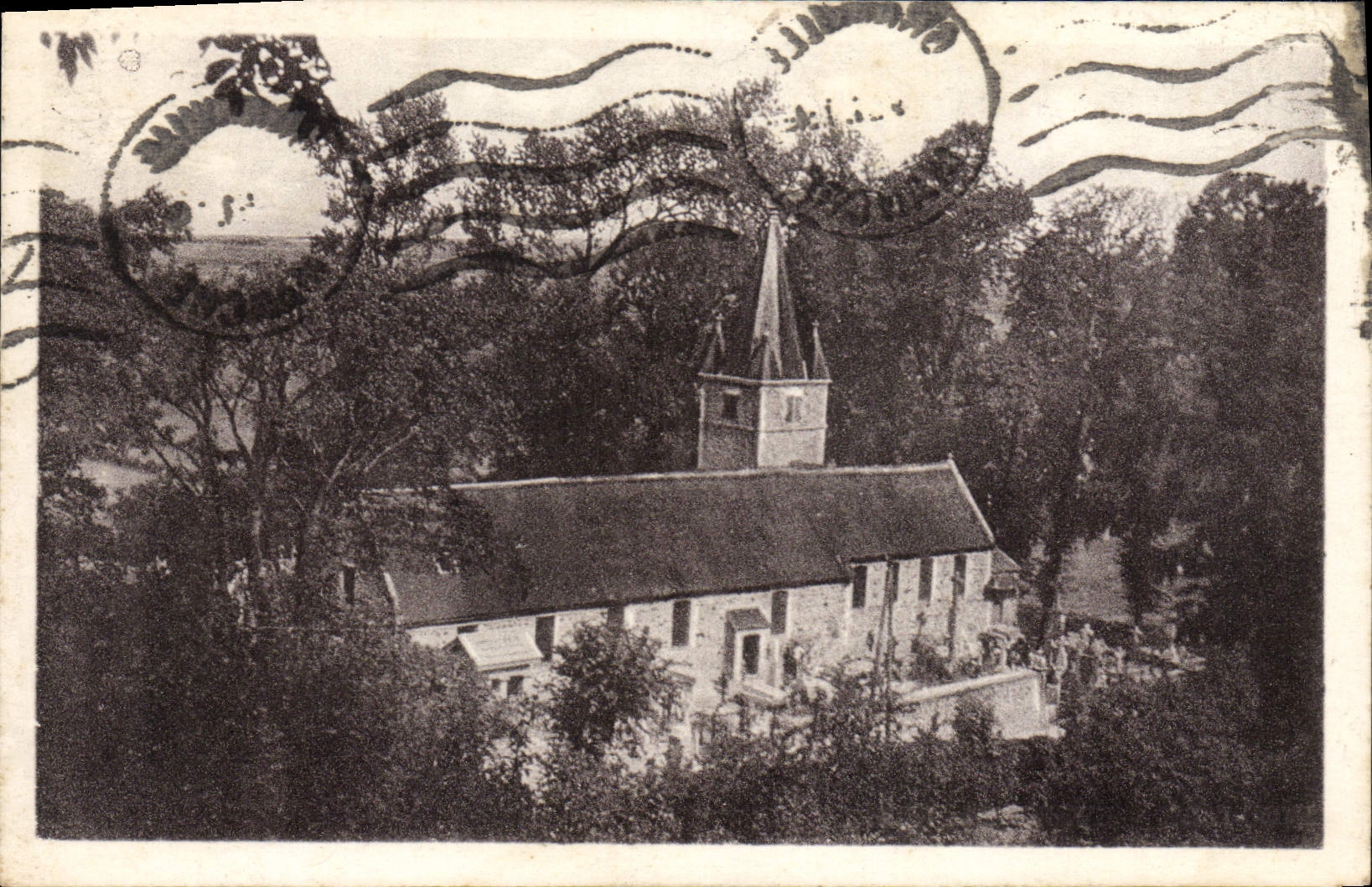CPA Donville L'Eglise Et La Vallee