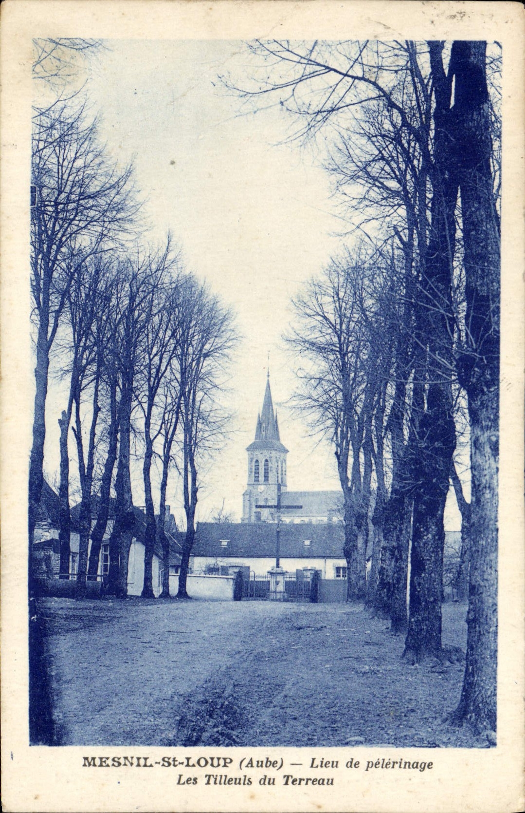 VINTAGE POSTCARD Mesnil St Wolf Place D ePelerinage Limes Of the Compost