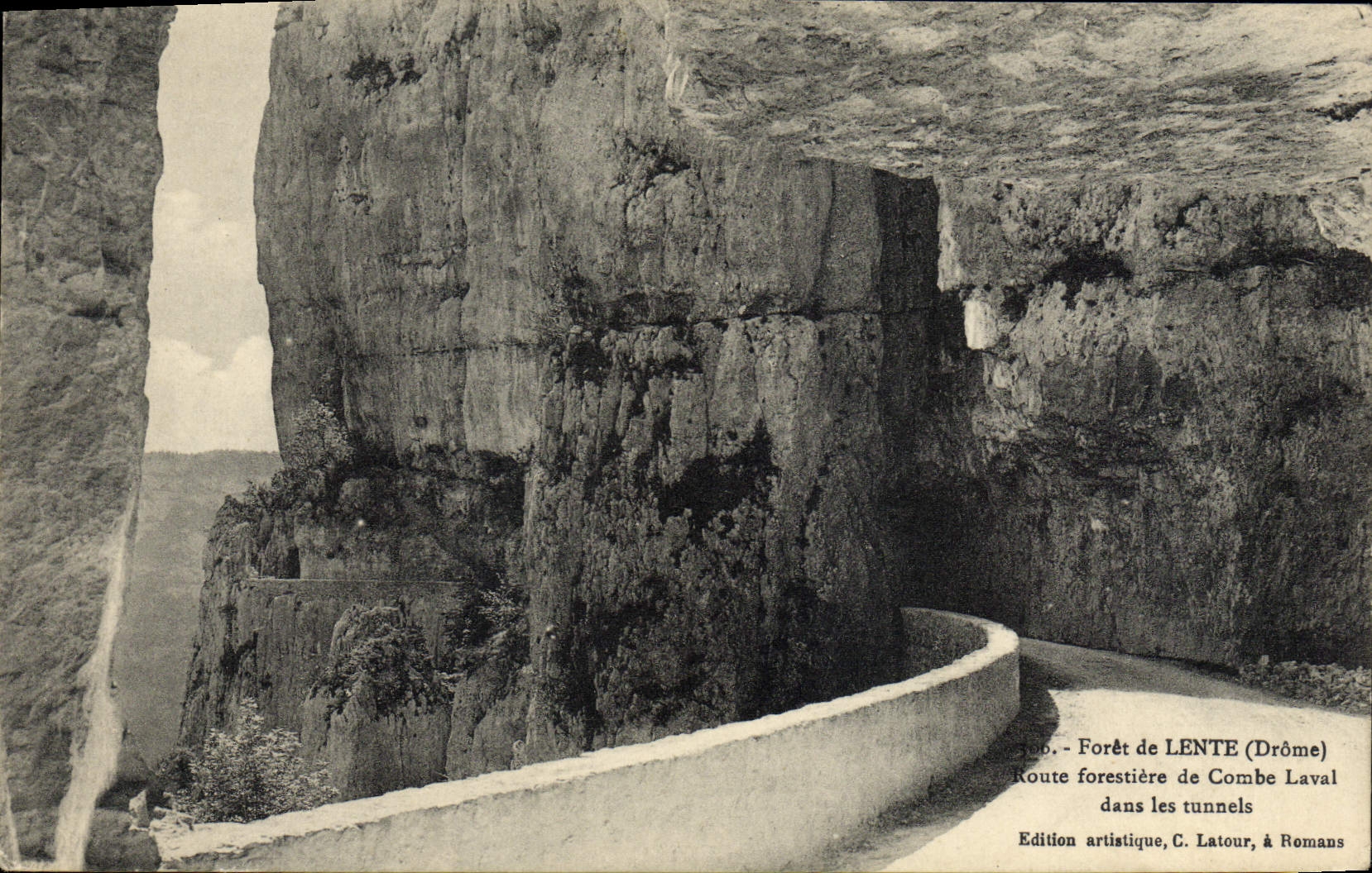 VINTAGE POSTCARD Drill of Slow Road Forestiere de Combe Laval in the tunnels