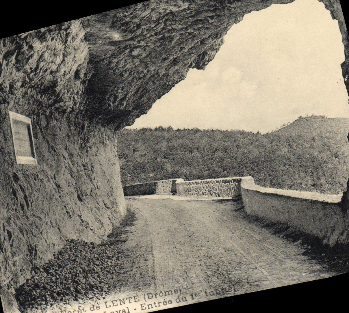VINTAGE POSTCARD Drill of Slow Road Forestiere de Combe Laval entered of the 1st tunnel