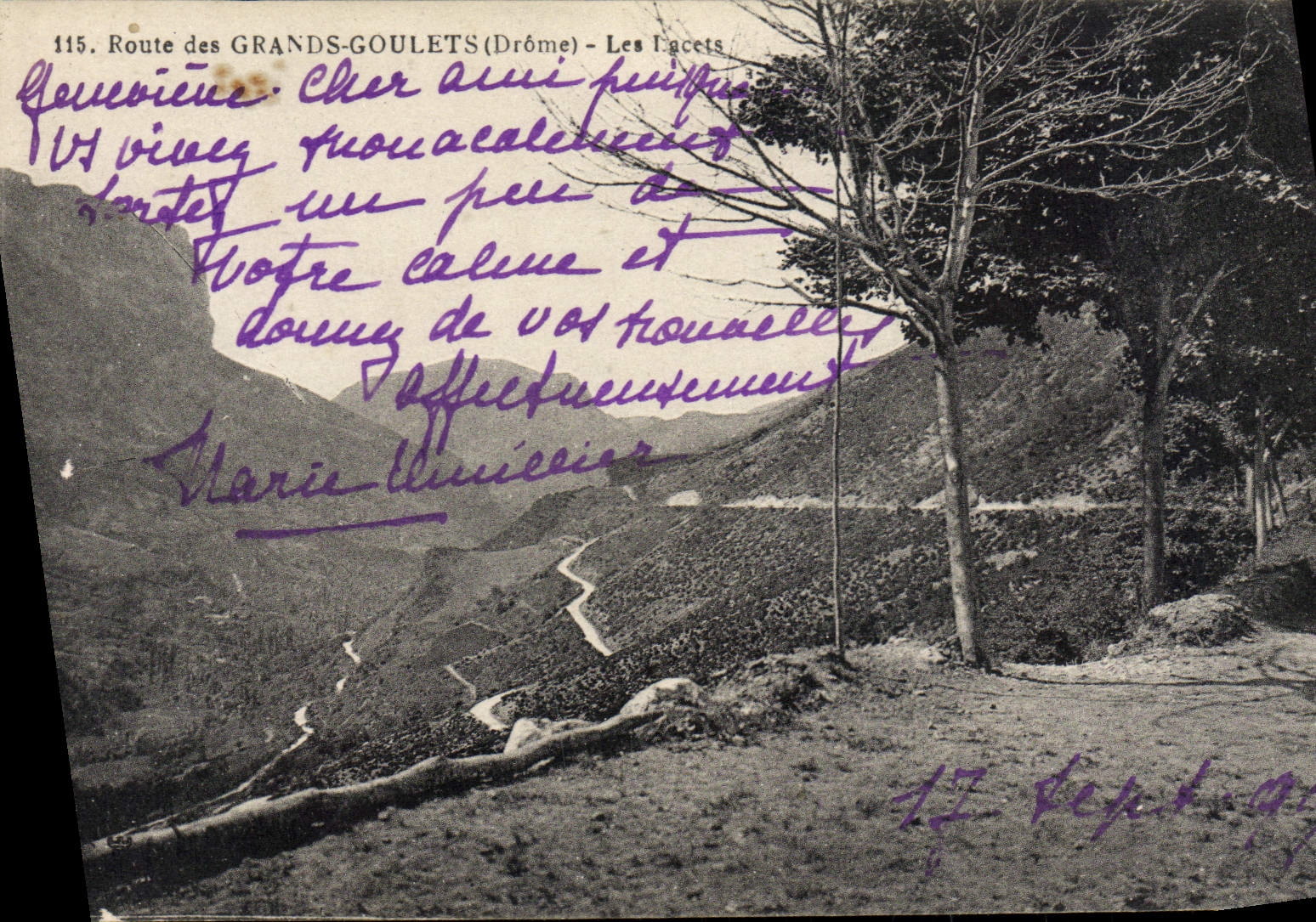 VINTAGE POSTCARD Road of the Great Narrow parts laces