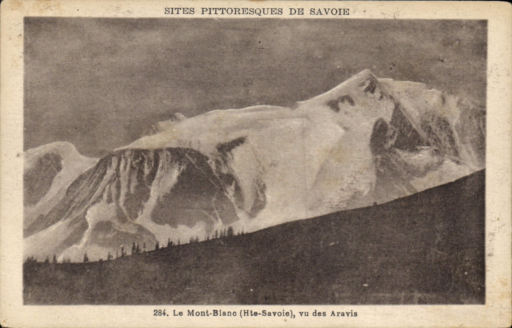 POSTAL de la VENDIMIA Mont Blanc visto de Aravis