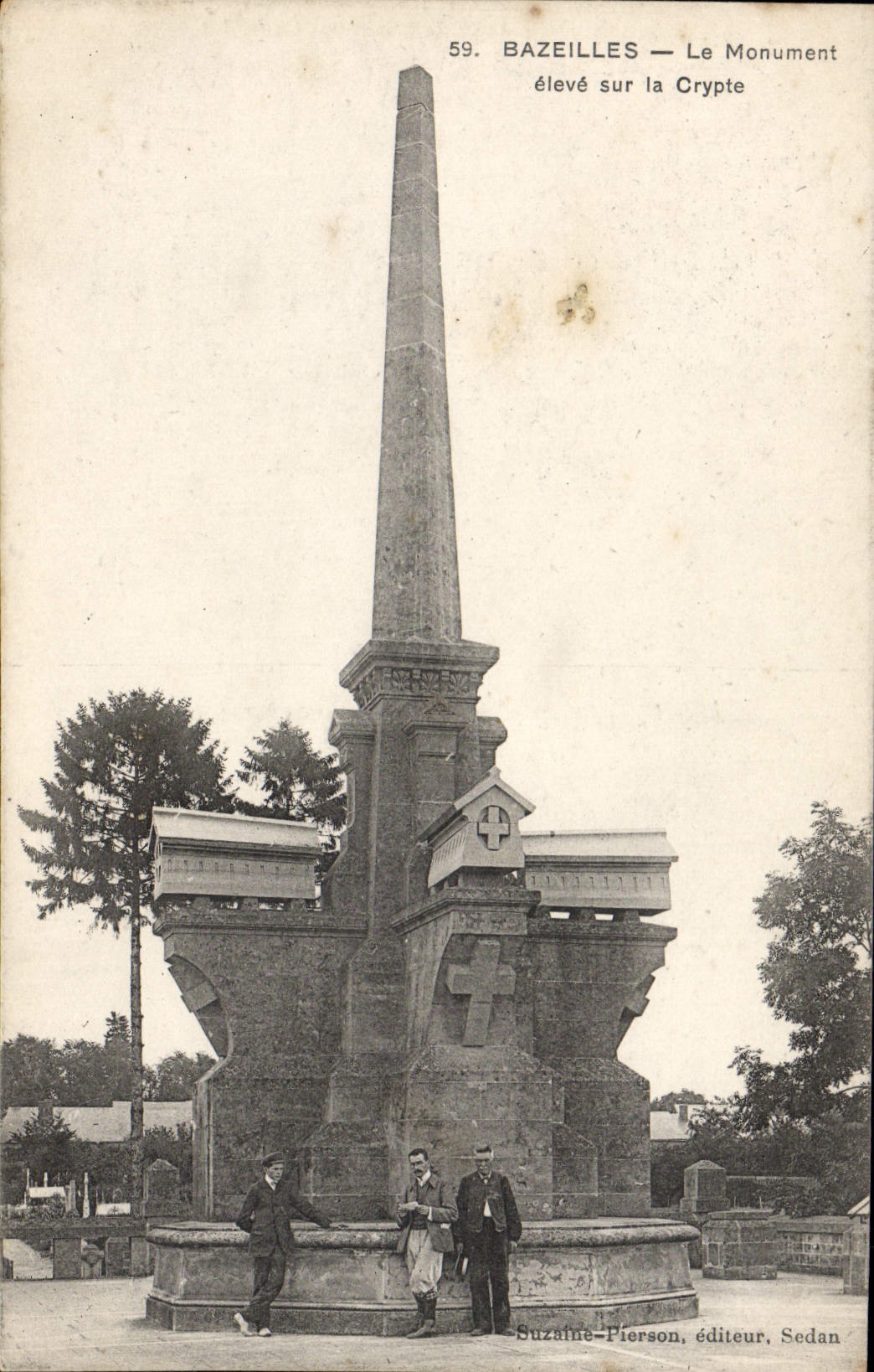VINTAGE POSTCARD Bazeilles the Monument raised on the Crypt