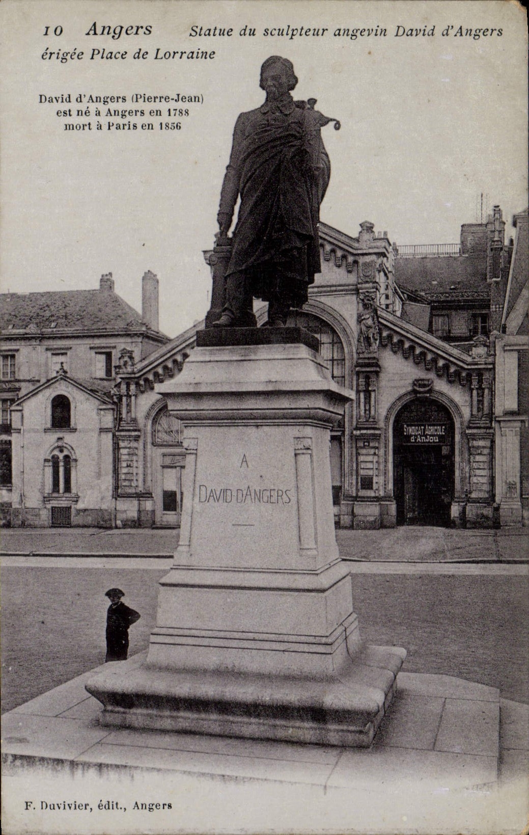 La POSTAL de la VENDIMIA encoleriza las reglas del escultor que el angevin David de encoleriza el lugar del erigee de Lorena