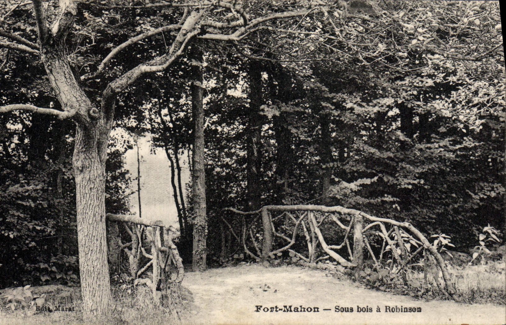 La POSTAL Foret Mahon de la VENDIMIA debajo de Bois tiene Robinson
