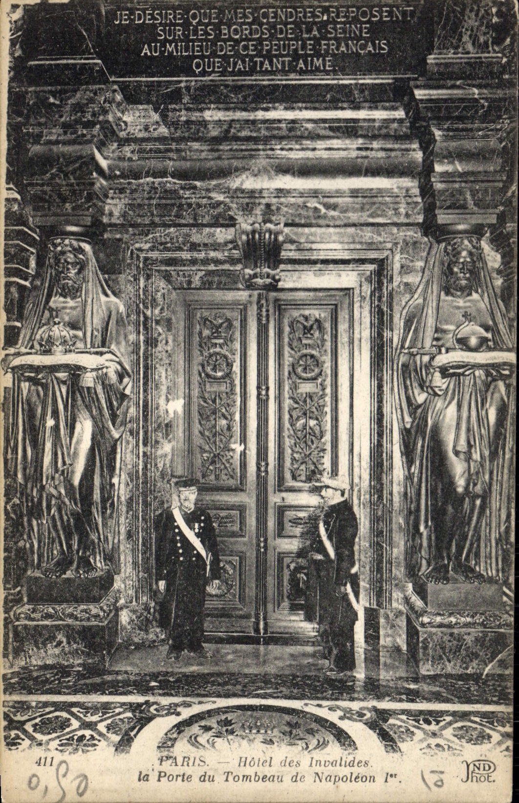 VINTAGE POSTCARD Paris Hotel of Invatides the Gate of the Tomb of Napoleon 1st