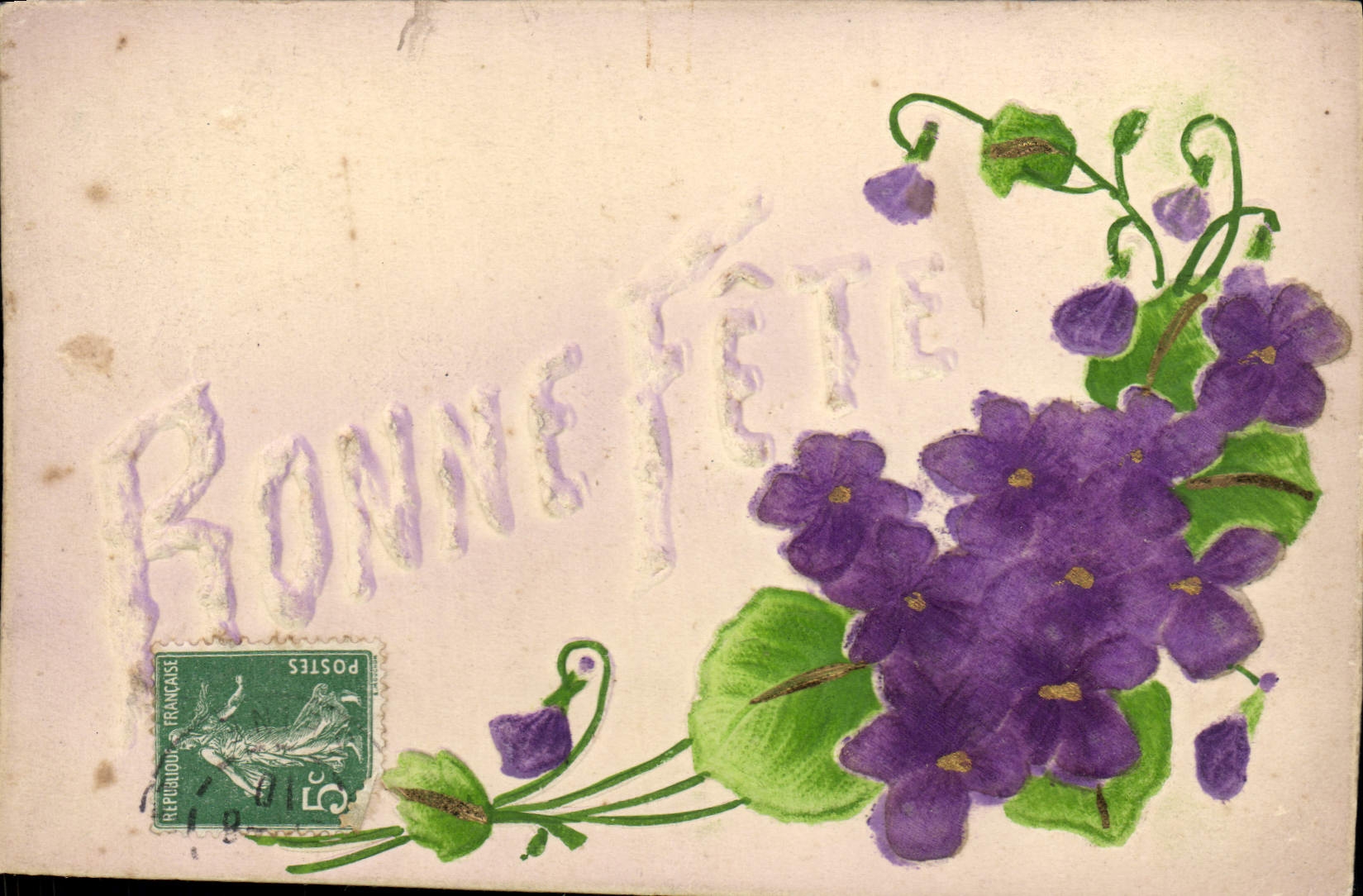 CPA Fantaisie Fleurs Bonne Fete