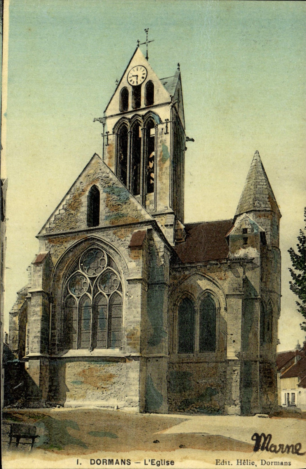 VINTAGE POSTCARD Dormans the Church