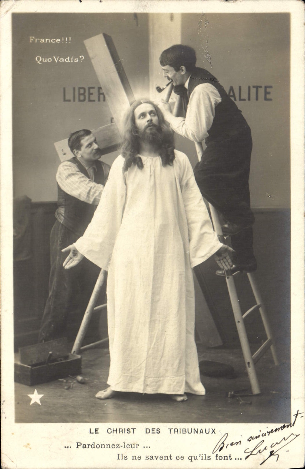 VINTAGE POSTCARD the Christ Of the Courts Forgive Them