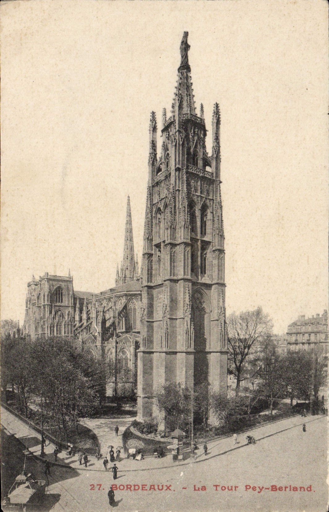 Burdeos de la POSTAL de la VENDIMIA la torre Pey Beriand