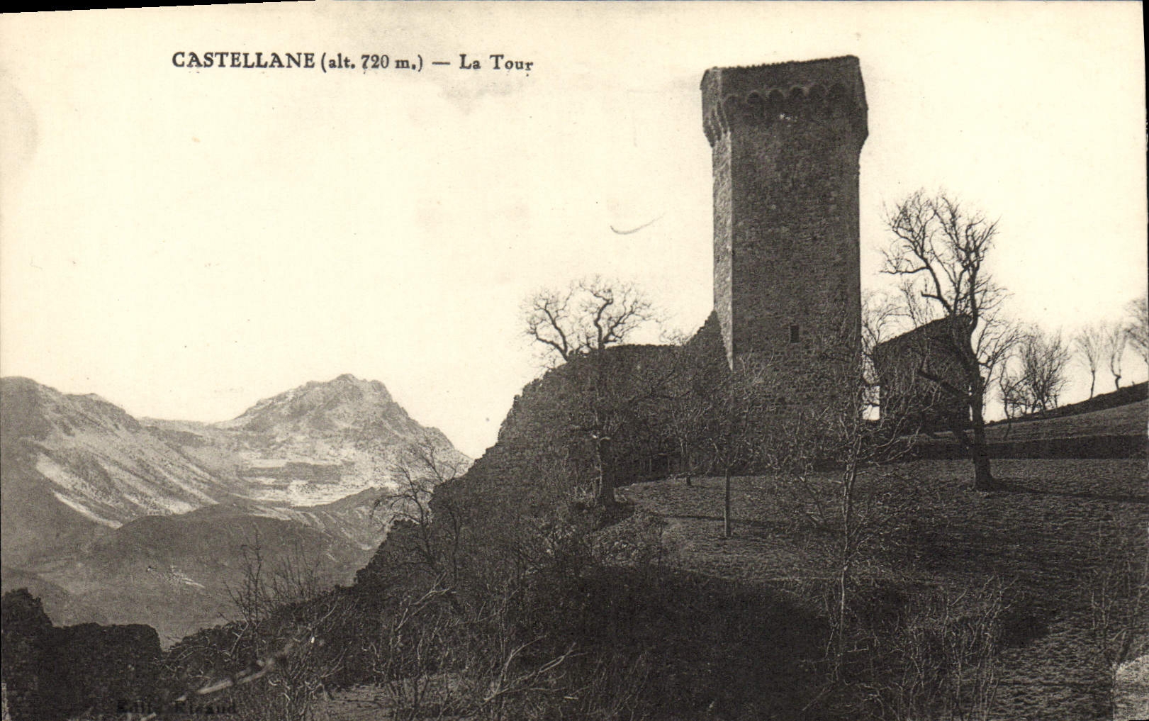 VINTAGE POSTCARD Castellane the Tower