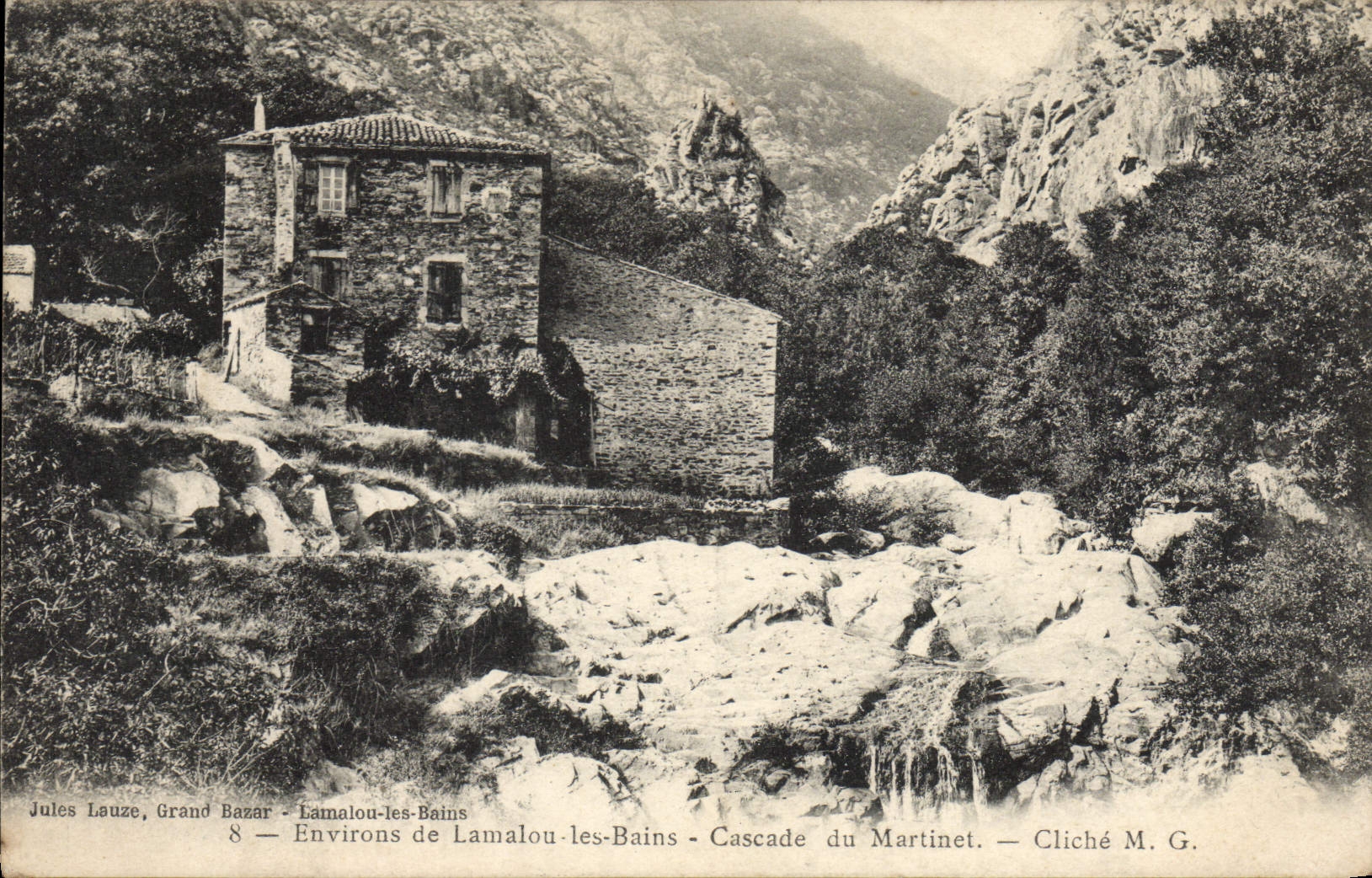 CPA Environs de Lamalou les Bains Cascade du Martinet