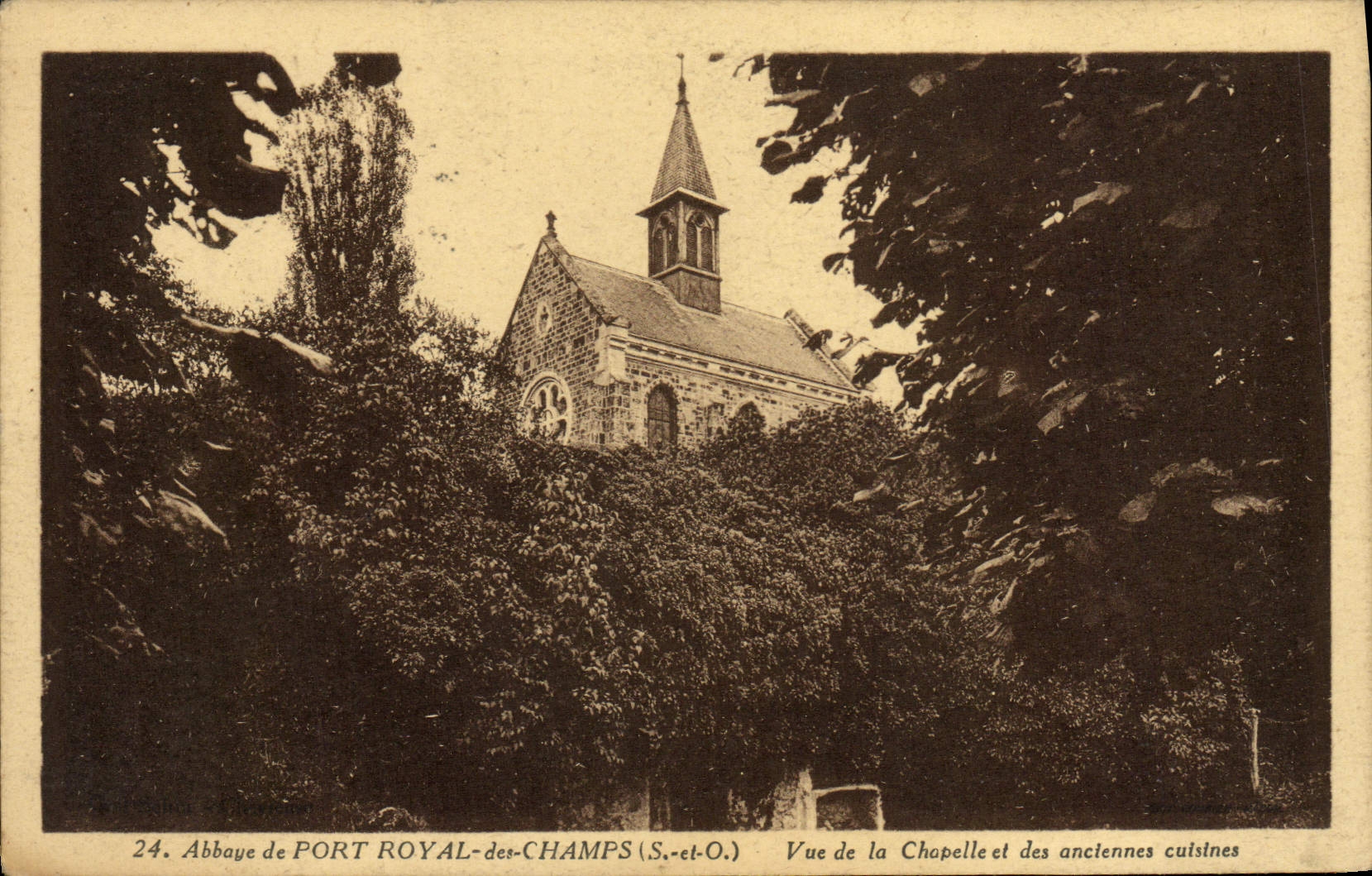 VINTAGE POSTCARD Abbey of Royal Port of the Fields Seen of the Vault and the Old kitchens