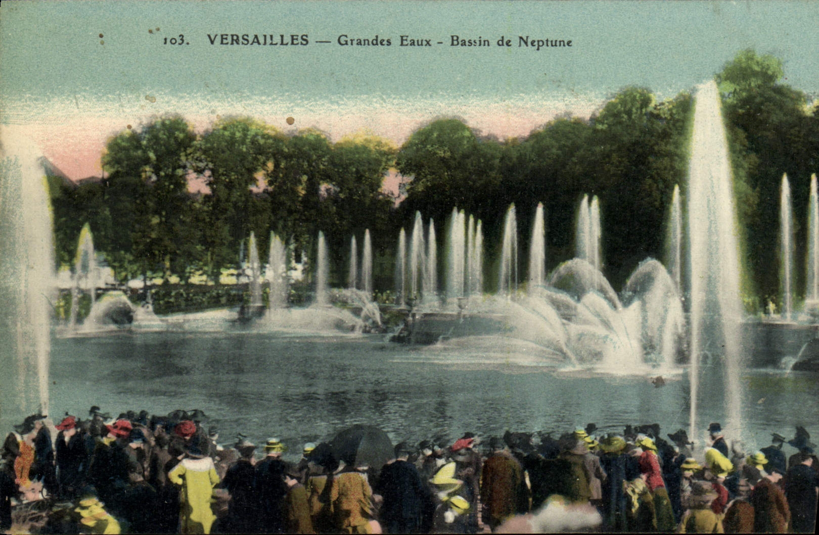 CPA Versailles Grandes Eaux Bassin de Neptune