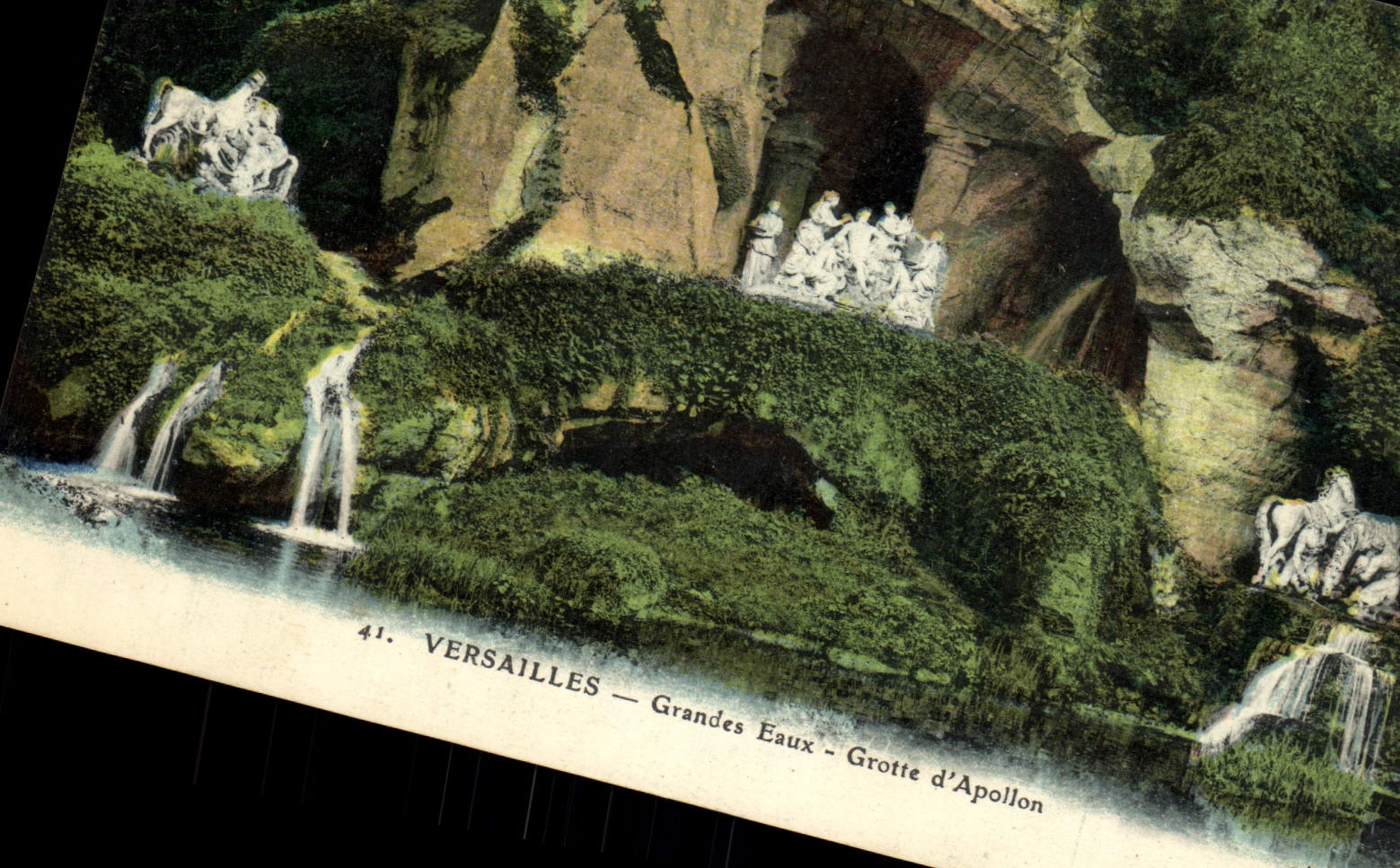 CPA Versailles Grands Eaux Grotte d'Apollon