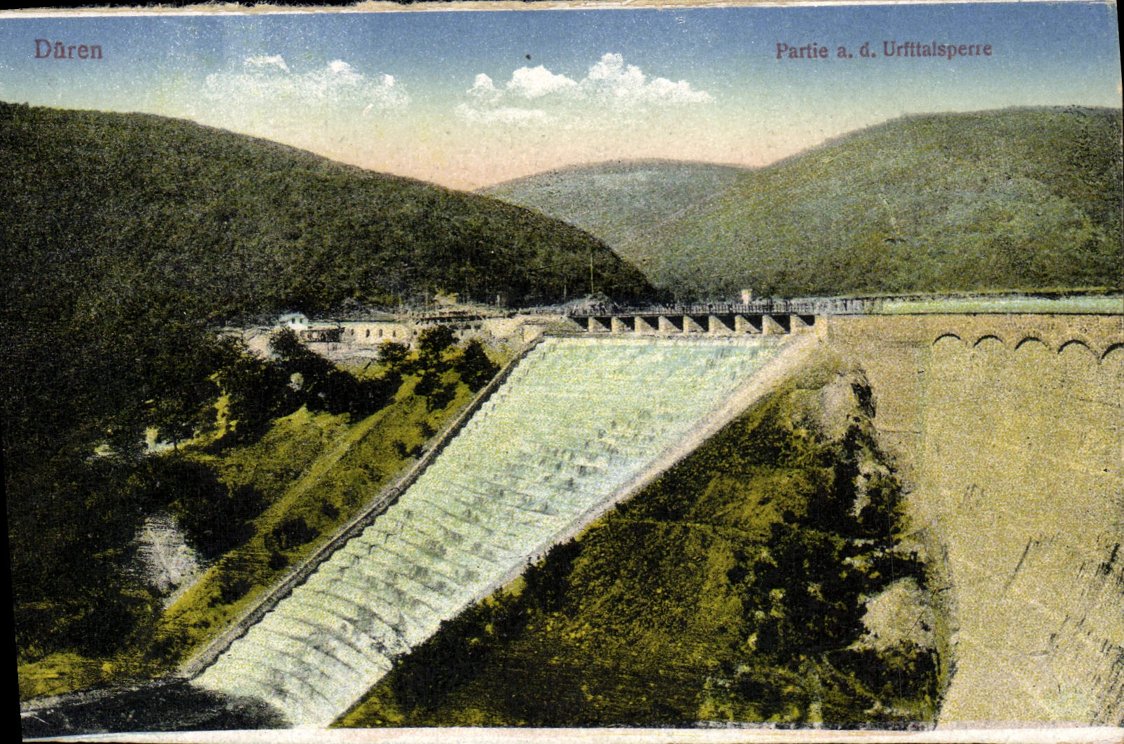 VINTAGE POSTCARD Duren Partie has D Urfttalsperre
