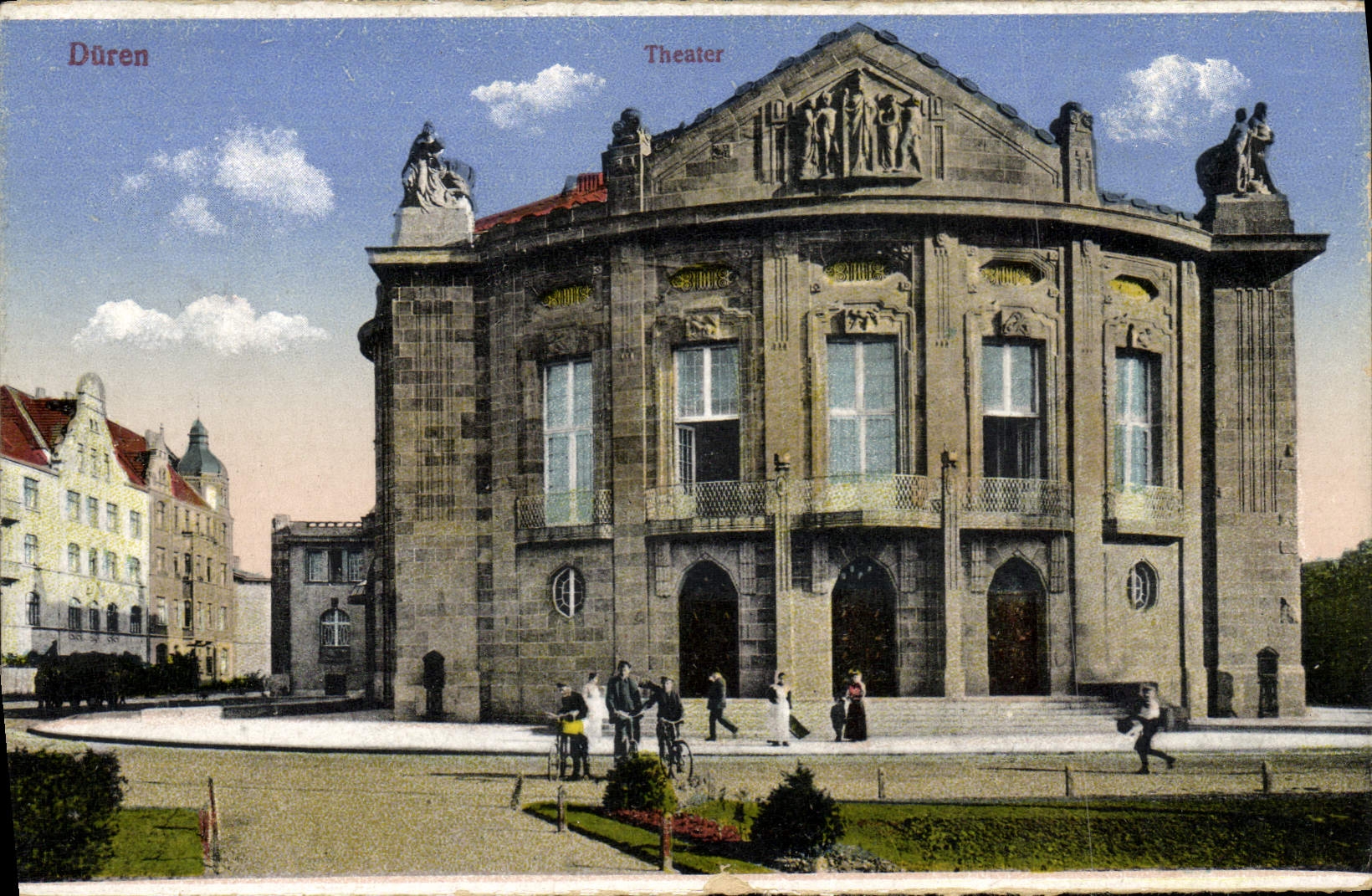 VINTAGE POSTCARD Duren Theater