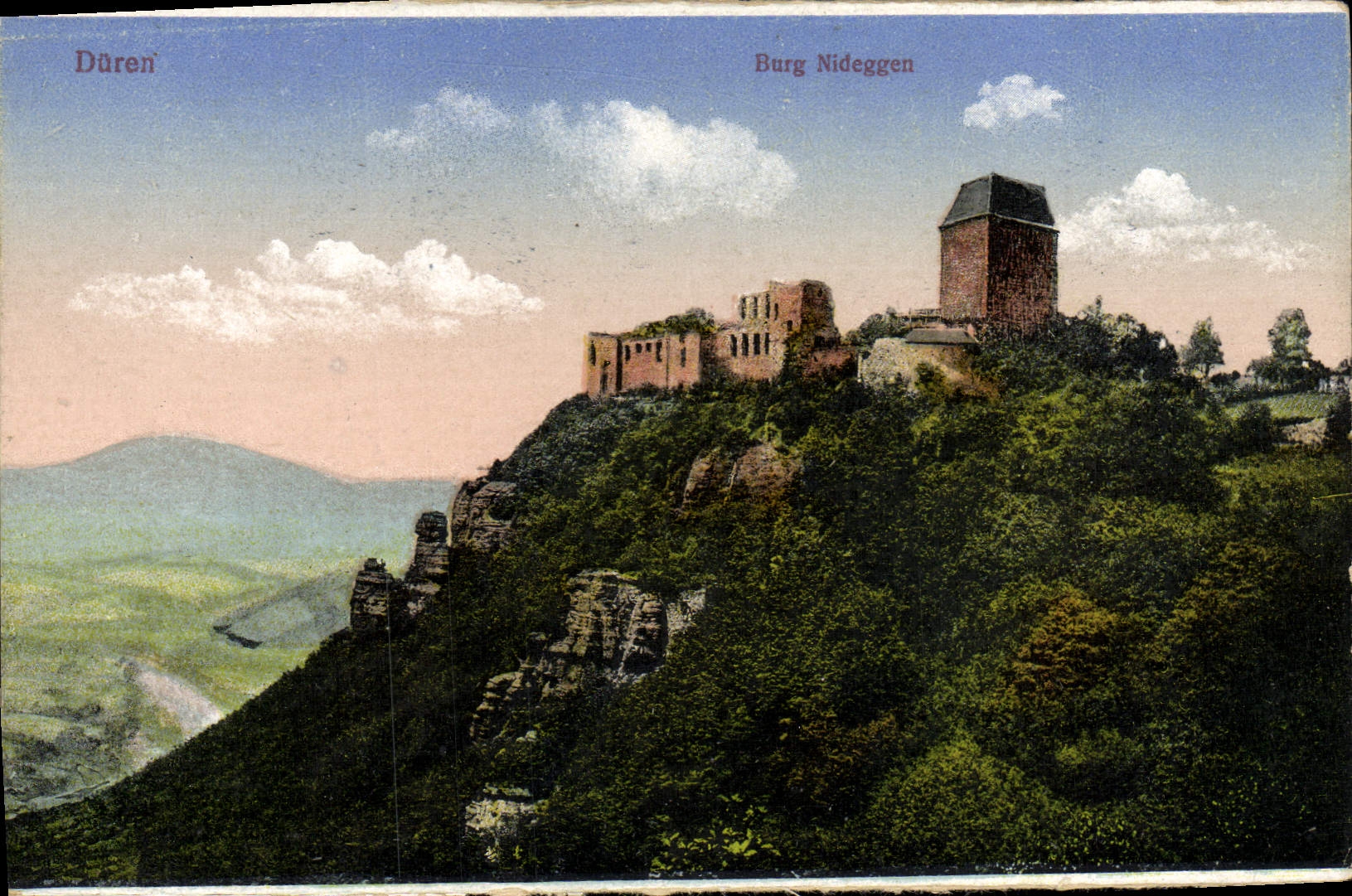 VINTAGE POSTCARD Duren Burg Nideggen