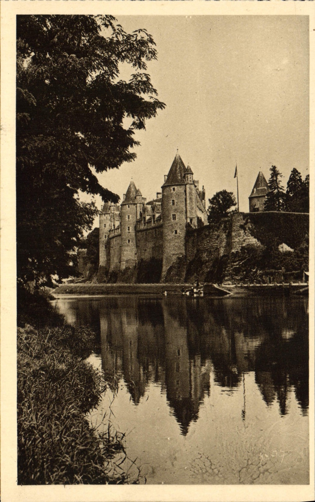 CPA Josselin Les Bords de L'Oust et le Chateau