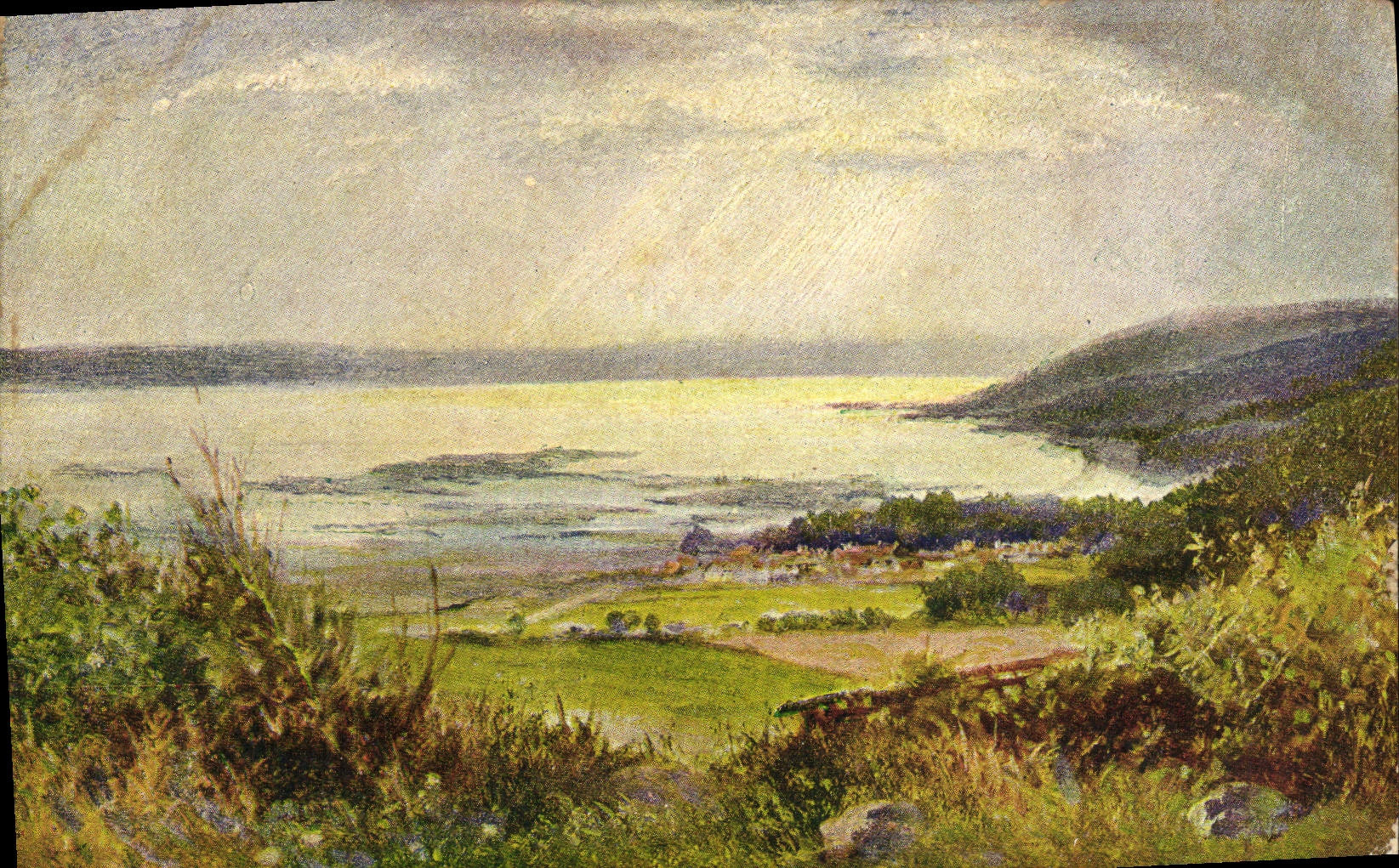 VINTAGE POSTCARD Scottish Landscape Chocolate factory of Aiguebelle