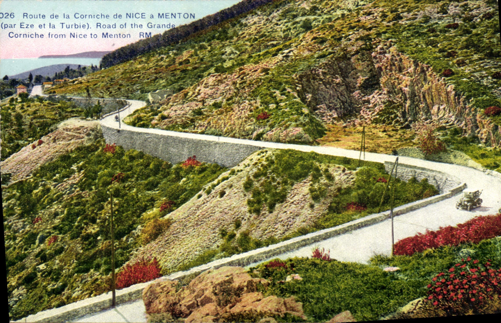 La ruta de la POSTAL de la VENDIMIA de la cornisa de Niza tiene Menton por Eze y Turbie