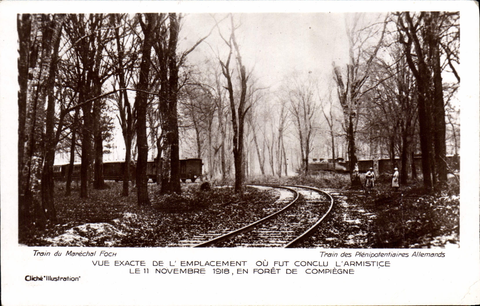 CPA Vue Exacte de l'Emplacement ou fut Conclu L'Armistice Compiegne Militaria