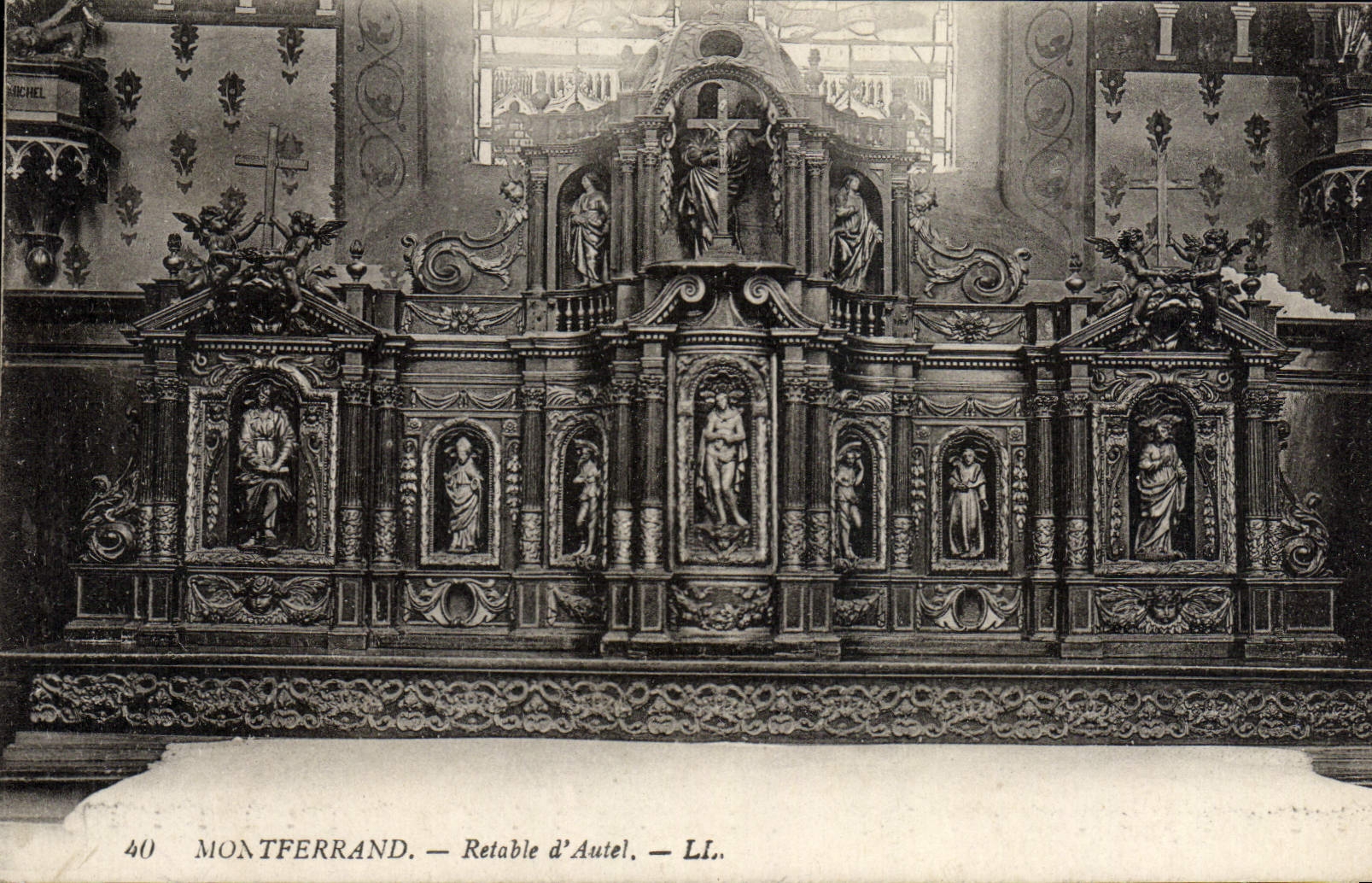 VINTAGE POSTCARD Montferrand Retable of Furnace bridge