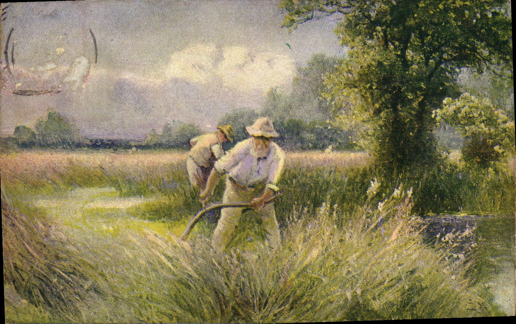 CPA Fantaisie Paysans Fauchage 