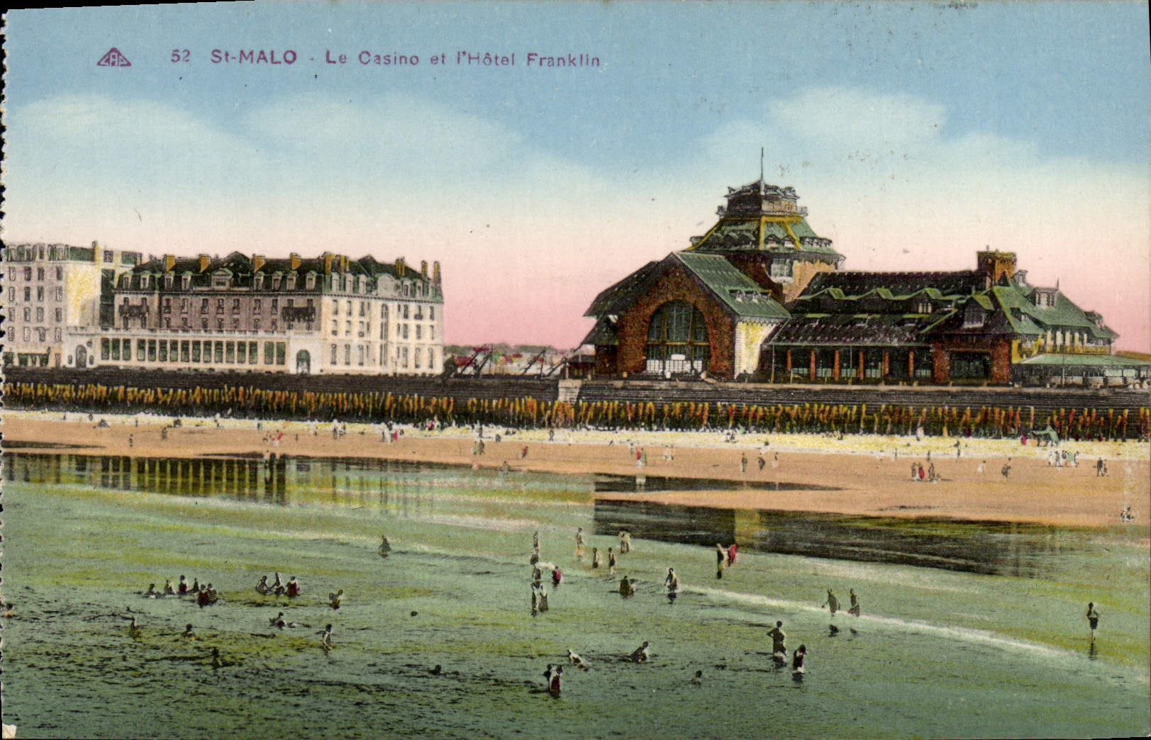 CPA Saint Malo Le Casino et l'Hotel Franklin