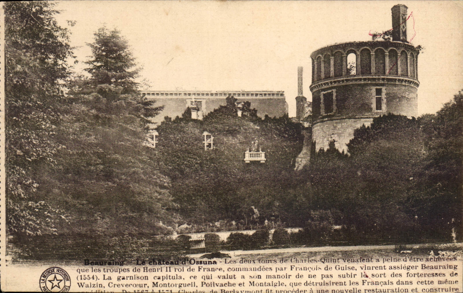 VINTAGE POSTCARD Beauraing the Castle of Ossuna