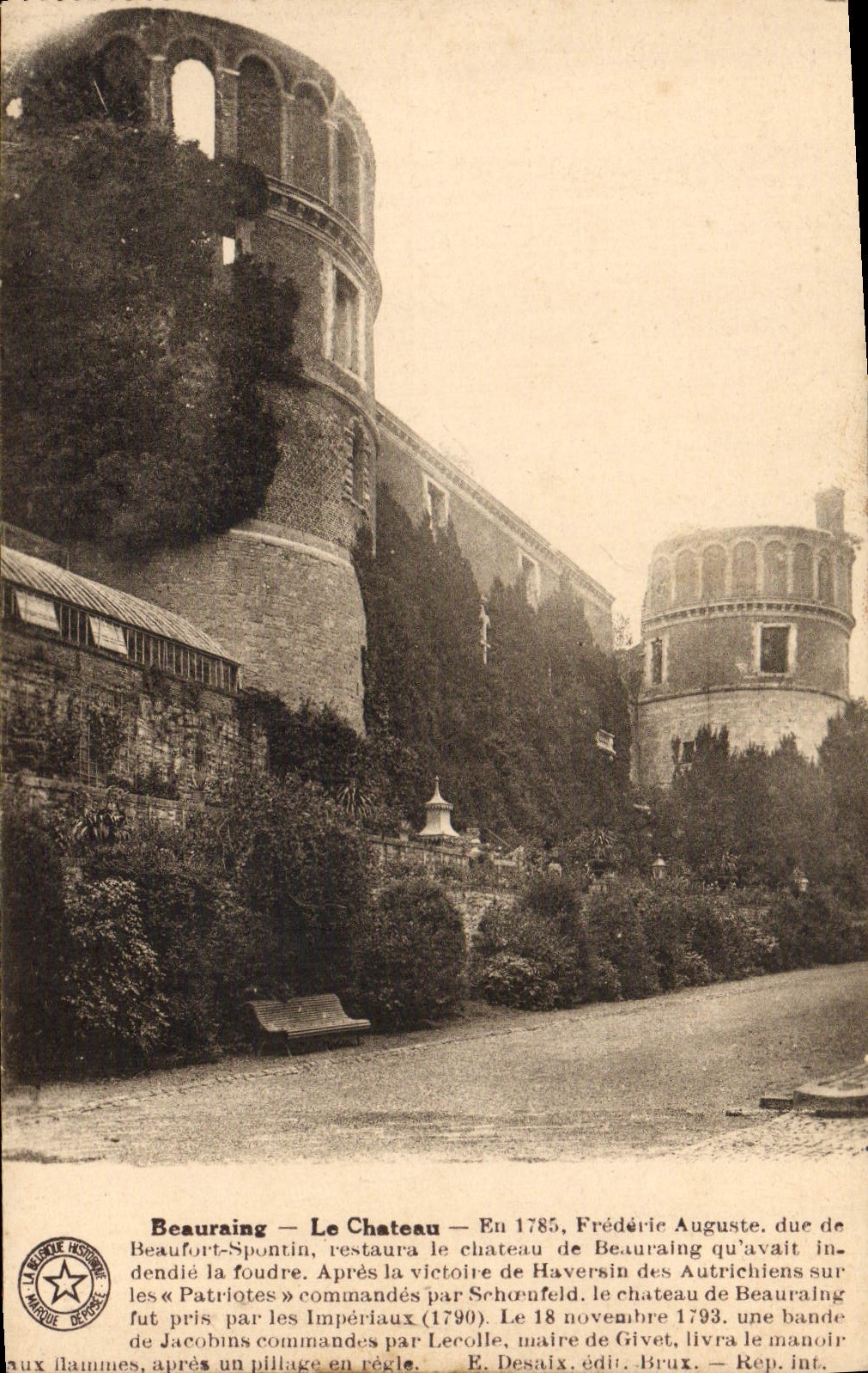 VINTAGE POSTCARD Beauraing the Castle