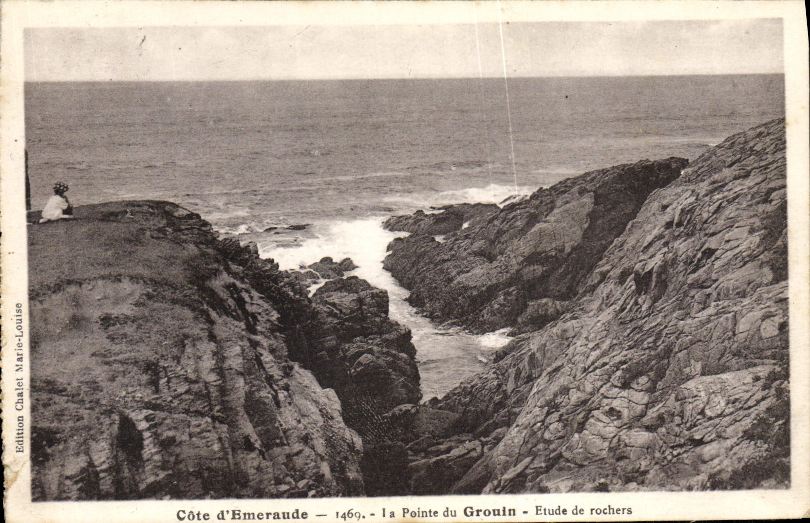 VINTAGE POSTCARD Emerald Dimension the Point of Grouin Details of Rocks