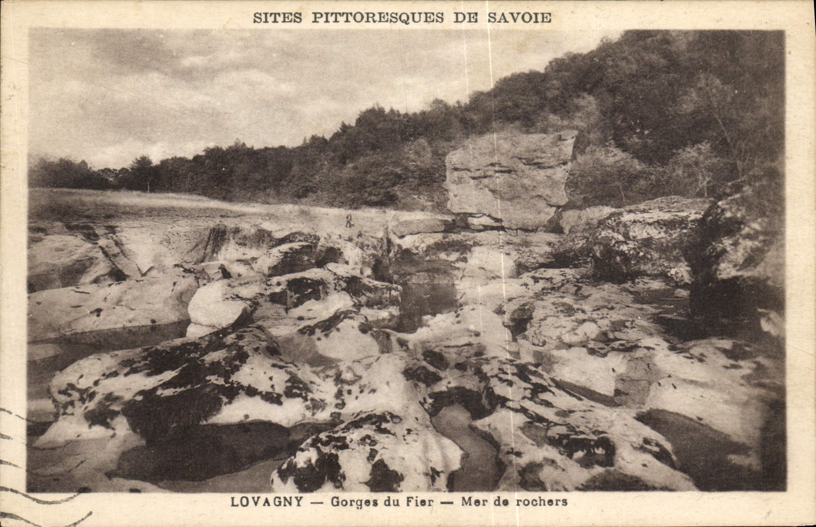 VINTAGE POSTCARD Picturesque Sites of Savoy Lovagny Falls of Trusting