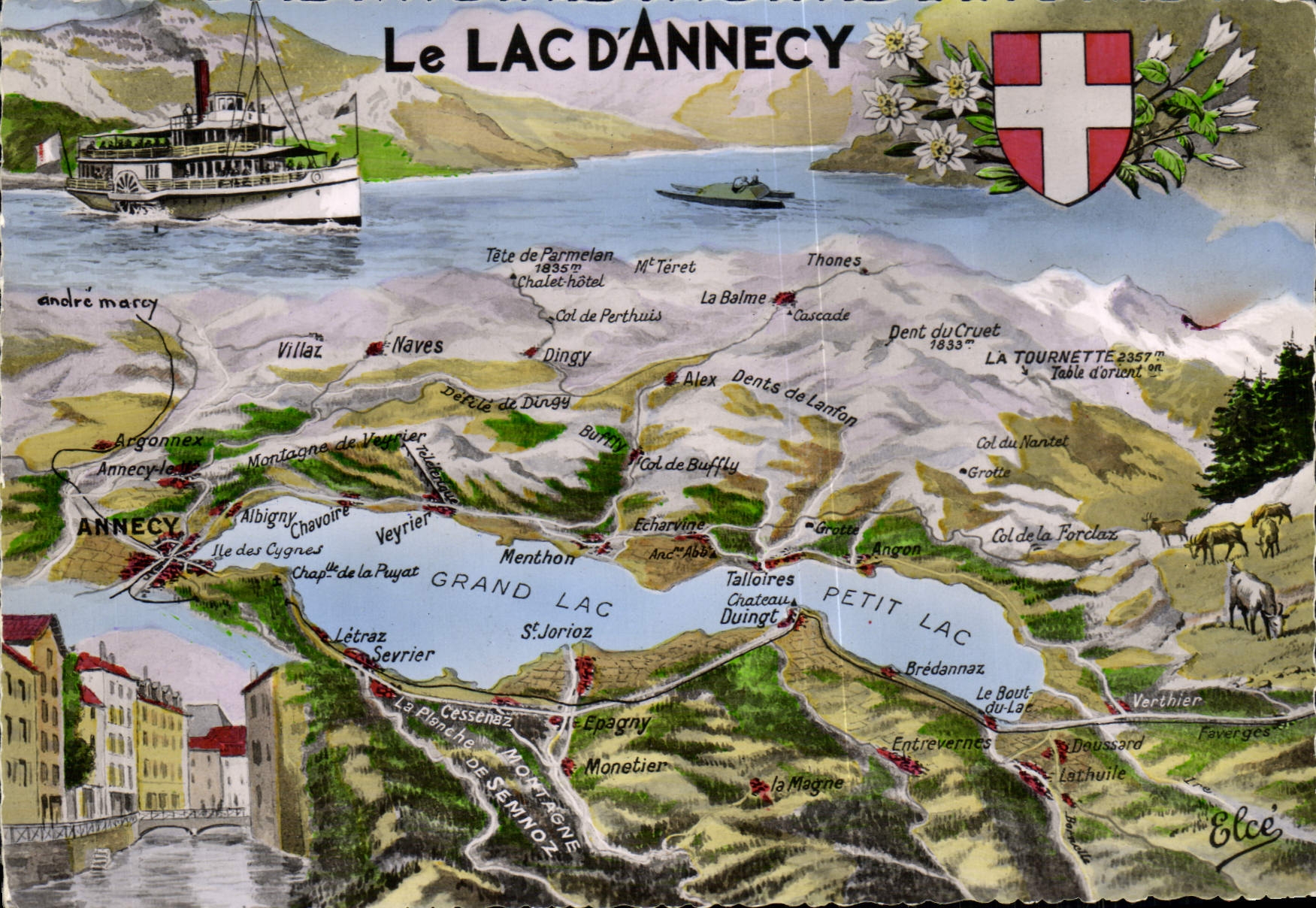 CPM Le Lac D'Annecy Bateau 