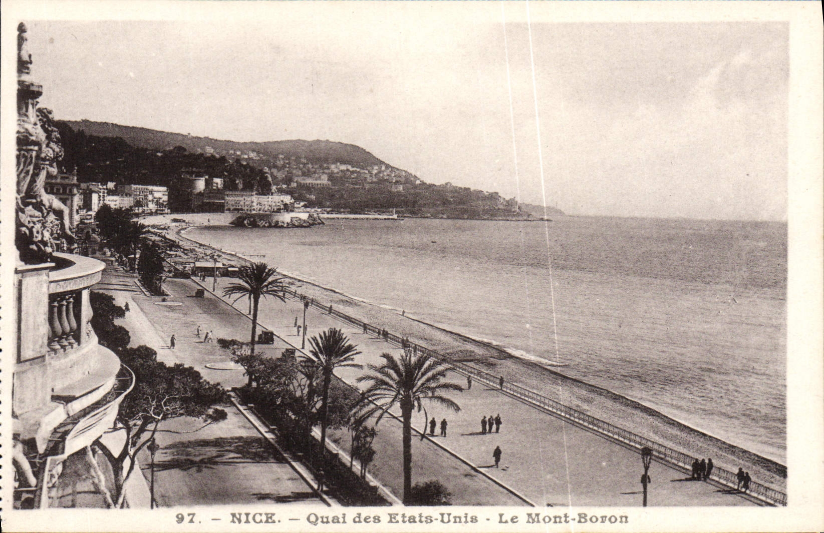 CPA Nice Quai des Etats Unis Le Mont Boron