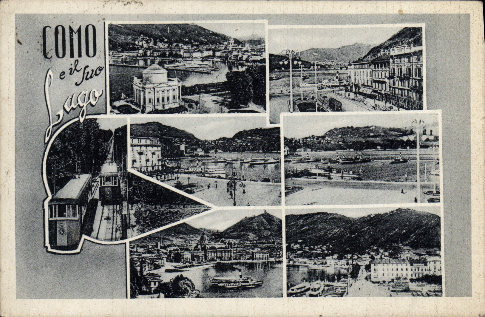 VINTAGE POSTCARD Como Lago