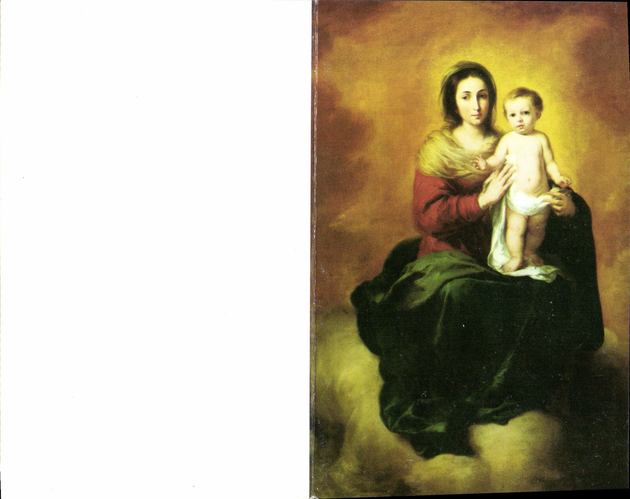 MODERN CARD Madonna And Child Bartolome Esteban Murillo