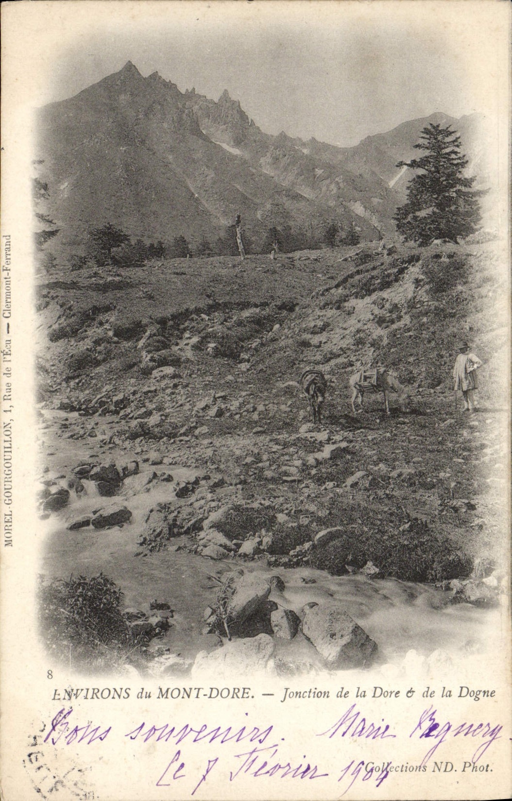 CPA Environs du Mont Dore Jonction de la Dore et de la Dogne