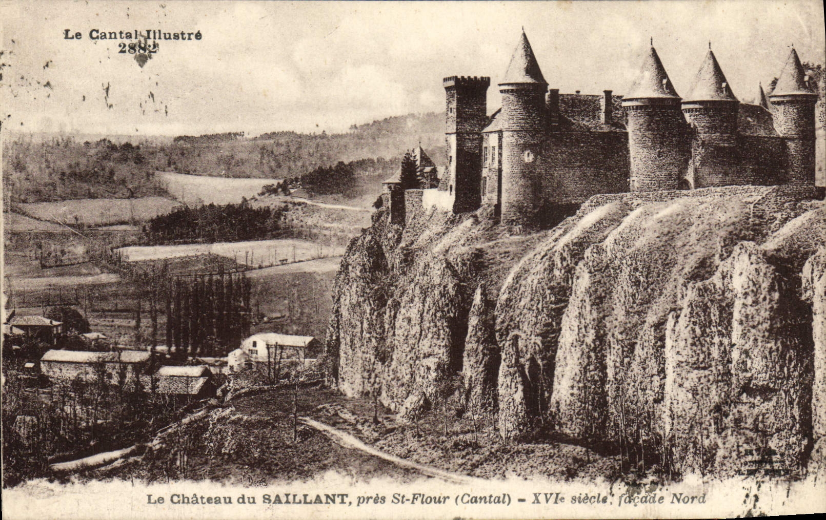 VINTAGE POSTCARD the Castle Of Covering close to St Flour