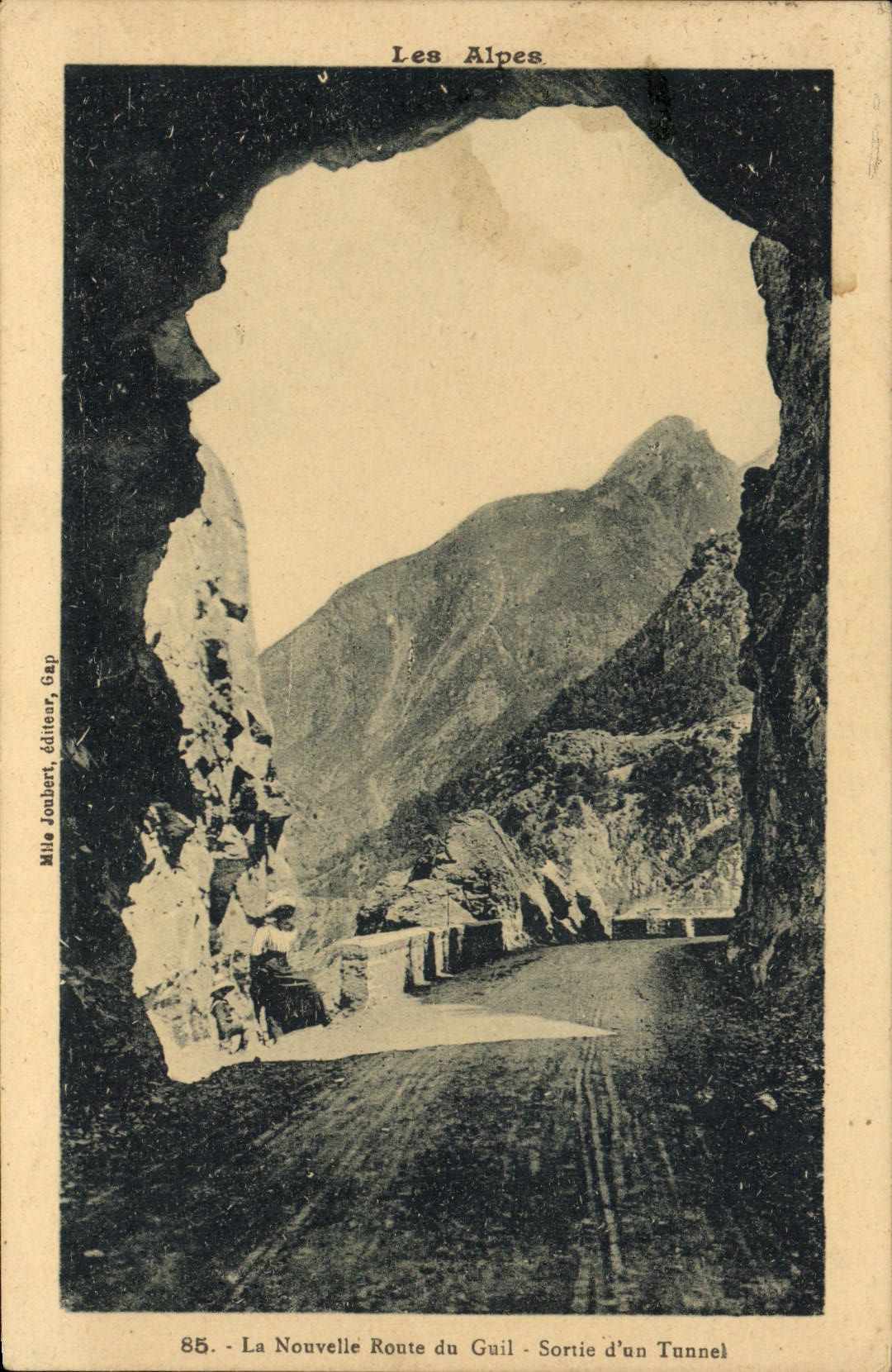 VINTAGE POSTCARD the New Road Of Guil Left a Tunnel