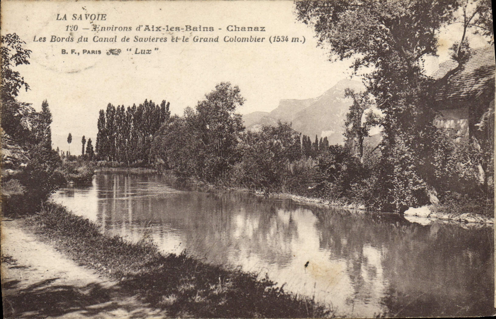 VINTAGE POSTCARD Surroundings of Aix les Bains Chanaz edges of the canal of Savieres and the large Dovecote